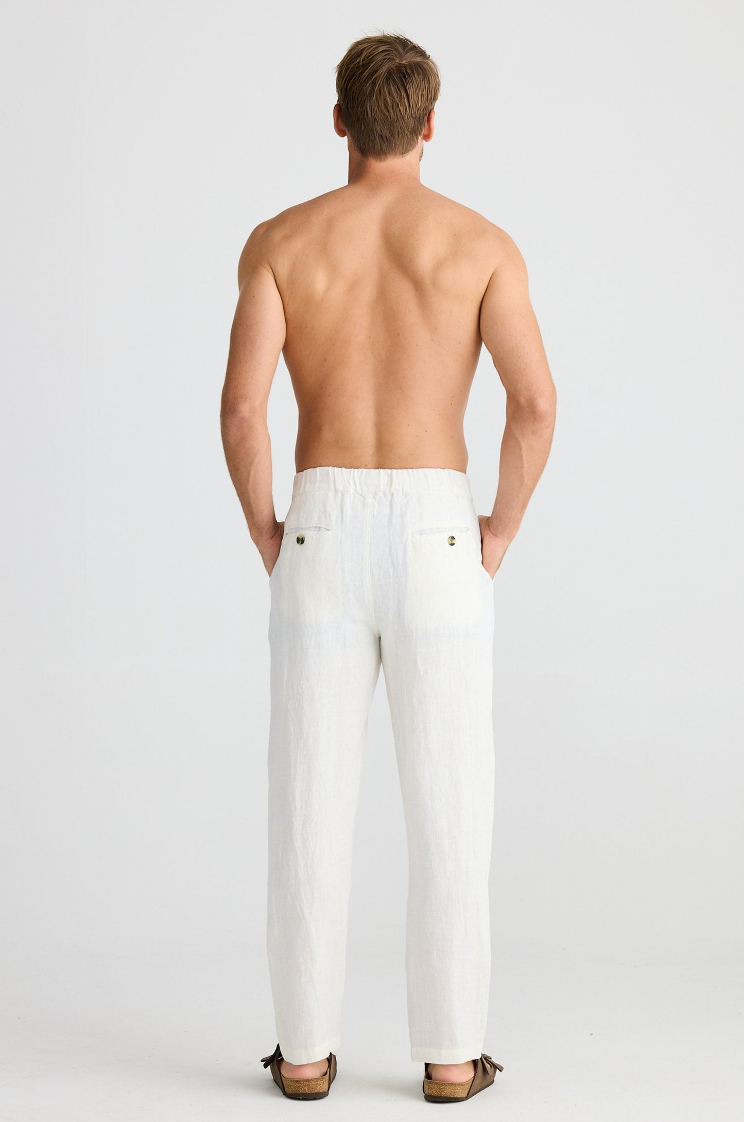 Duke Pant - White Linen