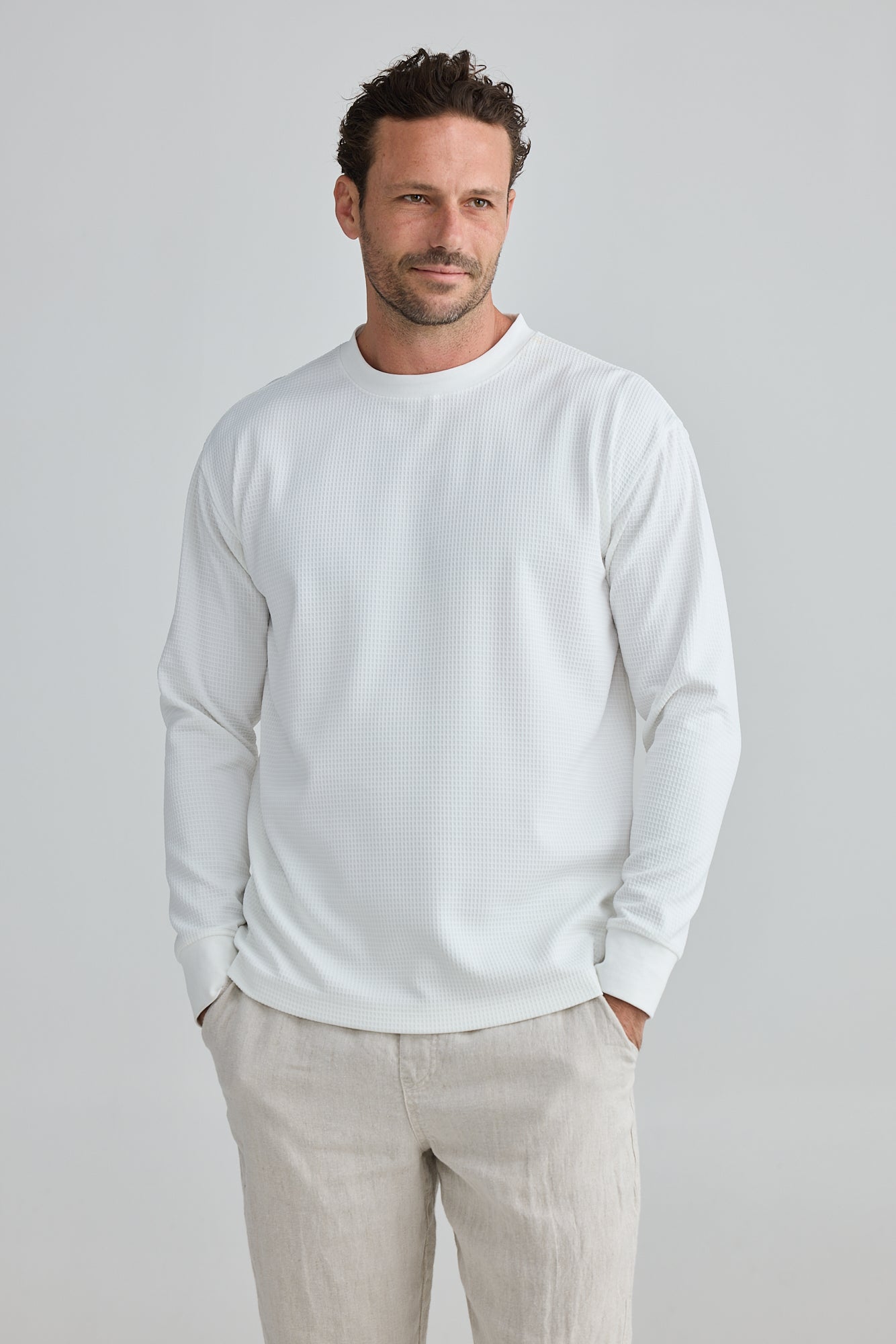 Yale Long Sleeve Top - White
