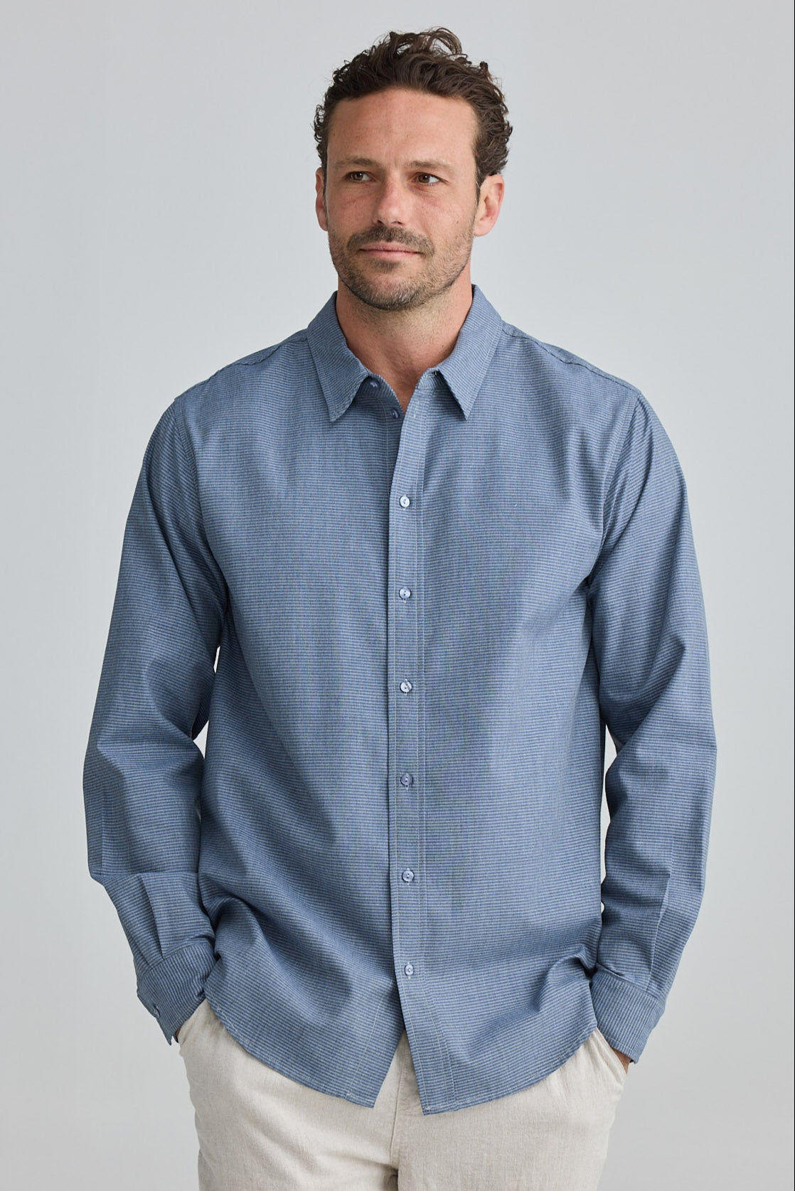 Oxford Shirt - Denim Stripe