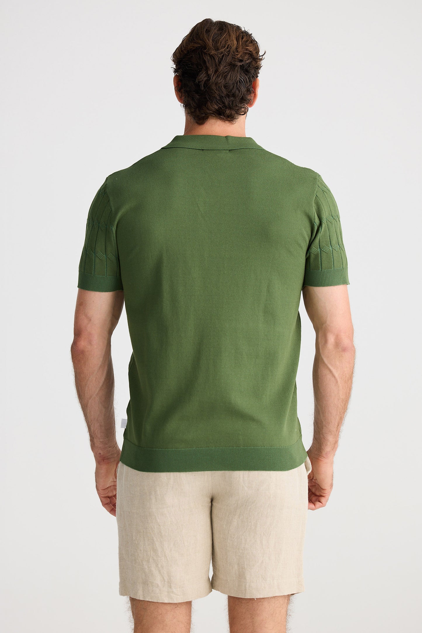Flynn Knit SS Polo - Forest